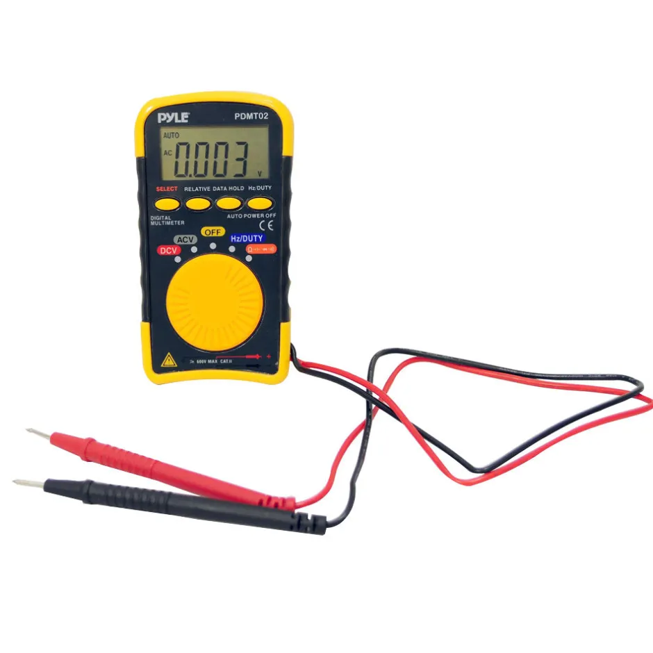 8-Function Digital Multimeter, Accurate Readings, Compact Design<Pyle Online