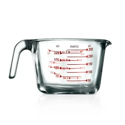 Glass Measuring Cup 250ml - Precise Pouring, Borosilicate, Clear<NutriChef New