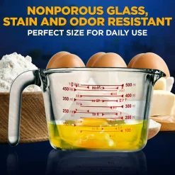 Glass Measuring Cup 500ml Precise Pouring Borosilicate Glass<NutriChef Online