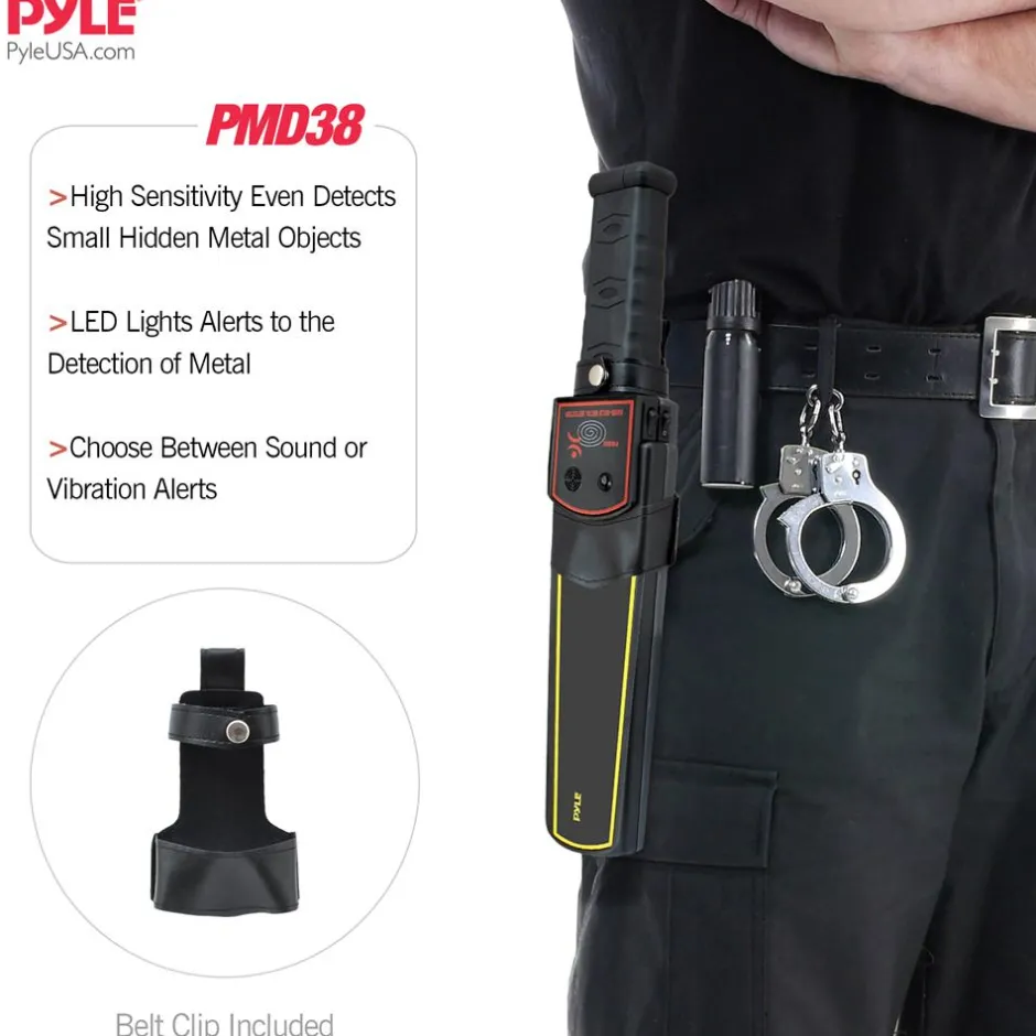 Handheld Metal Detector Wand High Sensitivity LED Alerts<Pyle Hot