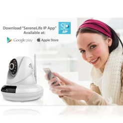 HD Wireless IP Camera, Remote Monitoring, 720p Video, Night Vision<SereneLife Hot