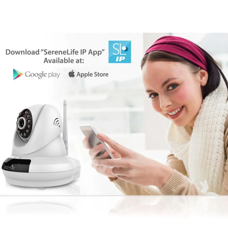 HD Wireless IP Camera, Remote Monitoring, 720p Video, Night Vision<SereneLife Hot