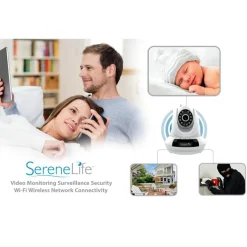 HD Wireless IP Camera, Remote Monitoring, 720p Video, Night Vision<SereneLife Hot