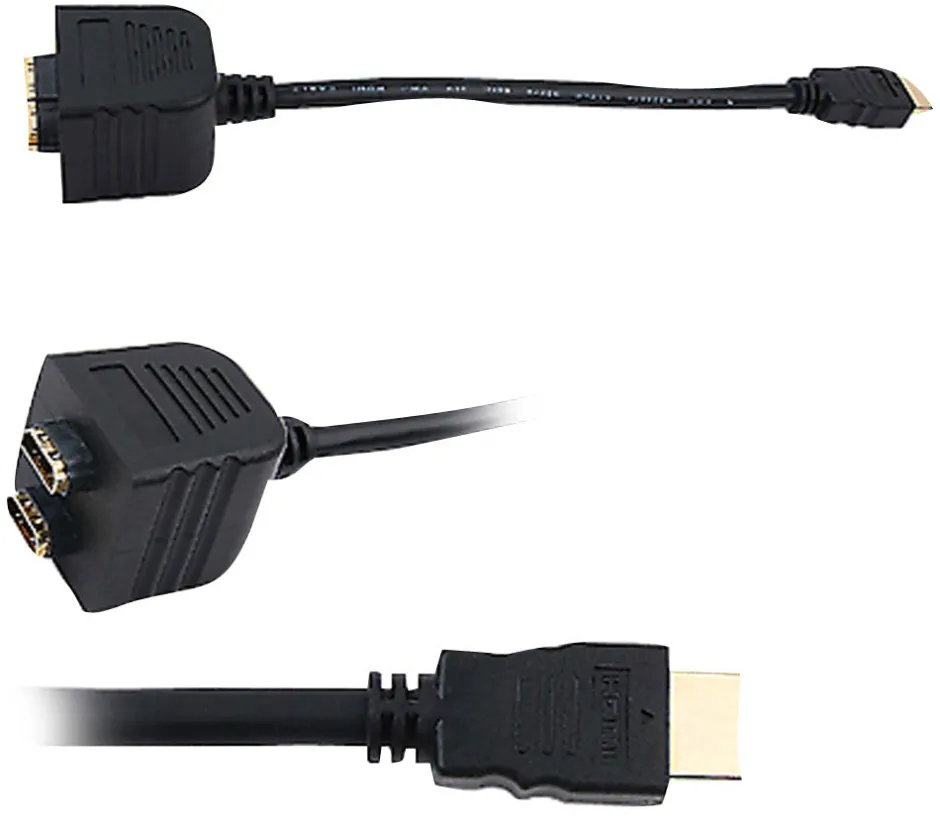 HDMI Video Splitter Adapter Cable 24K Gold-Plated Connectors<Pyle