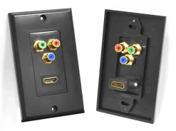 HDMI/RGB Wall Plate High-Def Video 1080p ABS Plastic<Pyle
