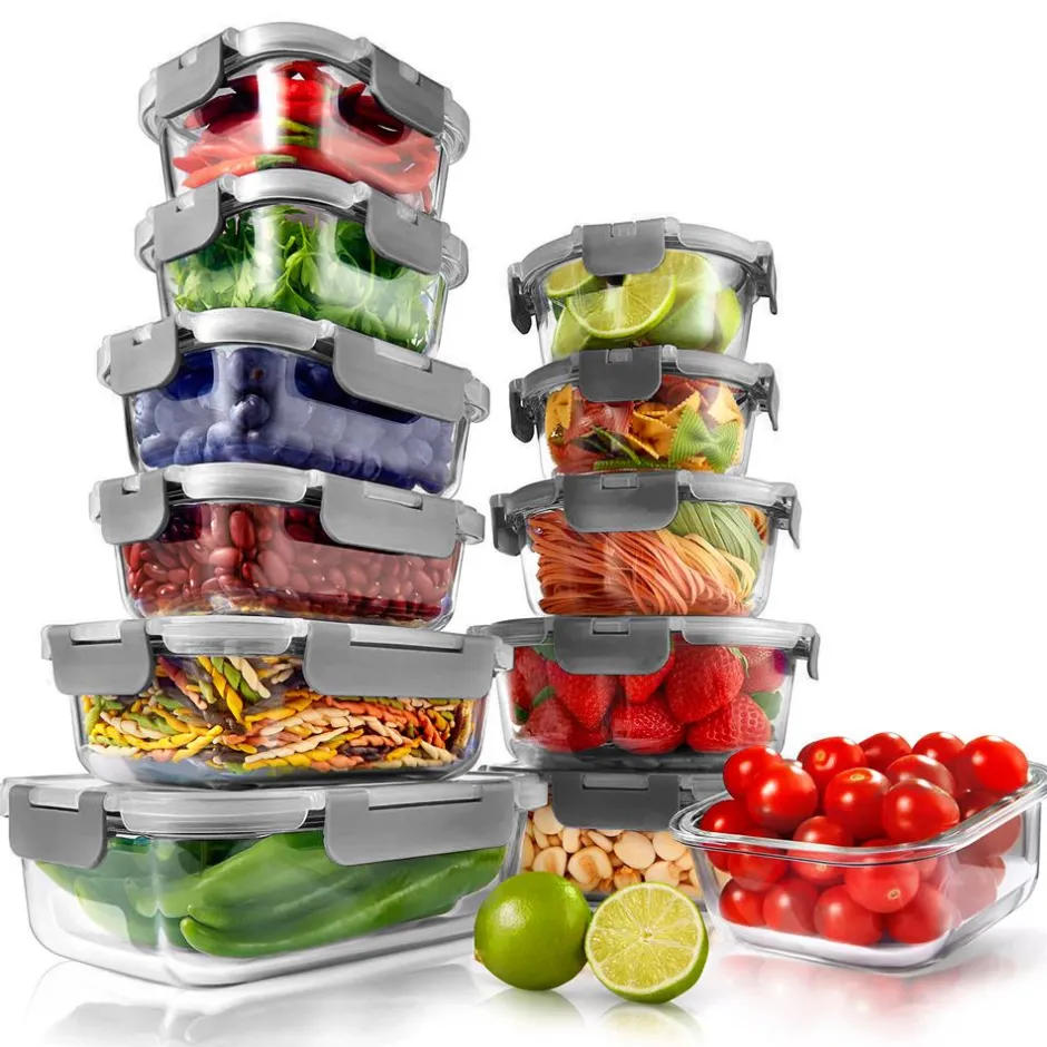 High Borosilicate Glass Food Container<NutriChef Best