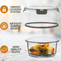 High Borosilicate Glass Food Container<NutriChef Best