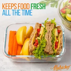 High Borosilicate Glass Food Container<NutriChef Hot