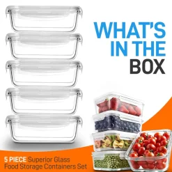 High Borosilicate Glass Food Container<NutriChef Hot