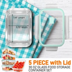 High Borosilicate Glass Food Container<NutriChef Clearance