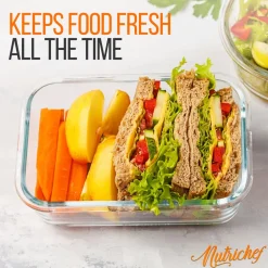 High Borosilicate Glass Food Container<NutriChef Clearance