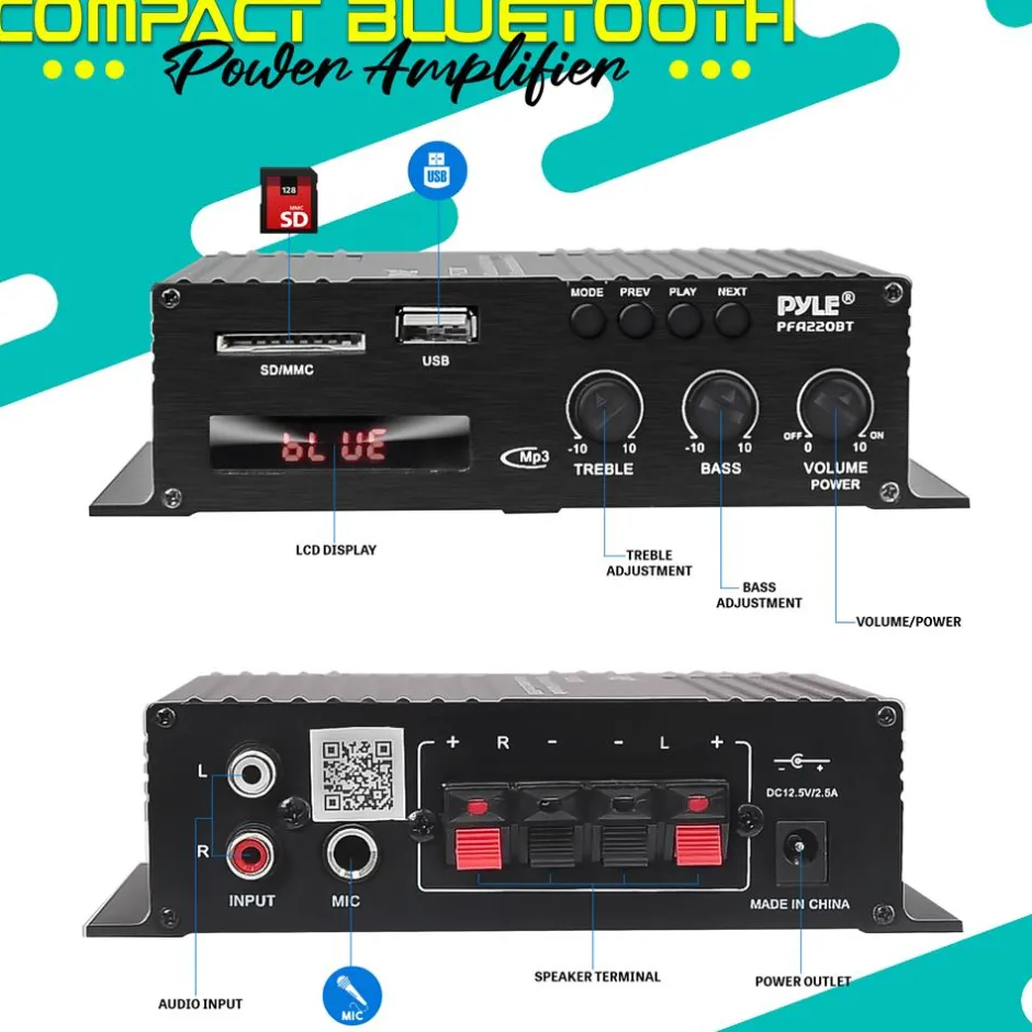 Home Audio Desktop Bluetooth Amplifier<Pyle Hot