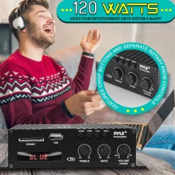 Home Audio Desktop Bluetooth Amplifier<Pyle Hot