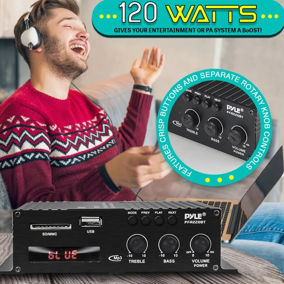 Home Audio Desktop Bluetooth Amplifier<Pyle Hot
