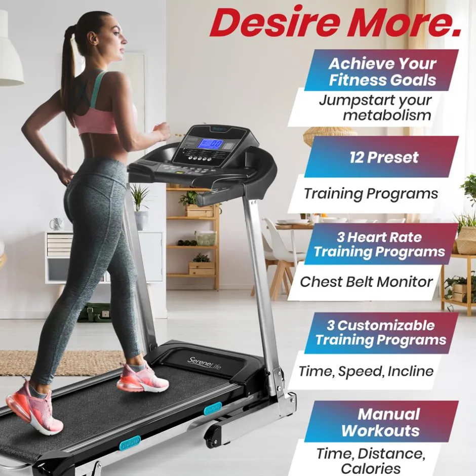 Home Gym Fitness Incline Treadmill<SereneLife Online