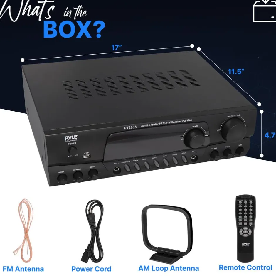 Home Theater Stereo Receiver System<Pyle New