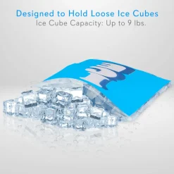 Ice Bag Cooler Pouches - Reusable Ziplock Seal, Holds 9lbs, 20 Pack<NutriChef Clearance