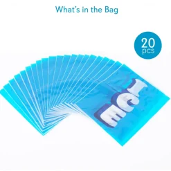 Ice Bag Cooler Pouches - Reusable Ziplock Seal, Holds 9lbs, 20 Pack<NutriChef Clearance