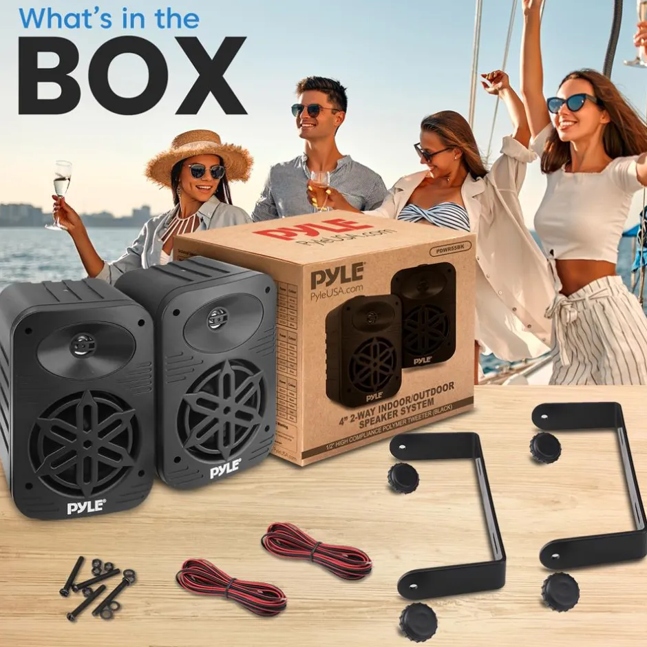 Indoor Outdoor Speakers 500W Waterproof 5.25" Polymer Tweeter<Pyle Discount