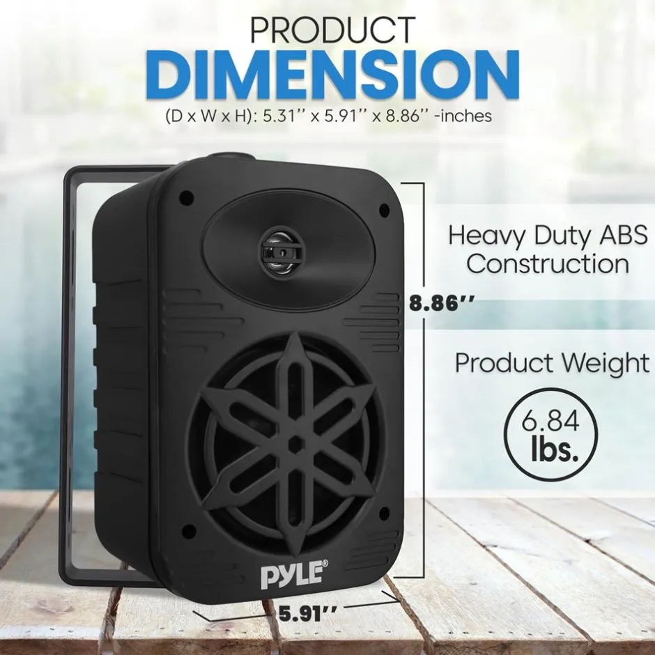 Indoor Outdoor Speakers 500W Waterproof 5.25" Polymer Tweeter<Pyle Discount
