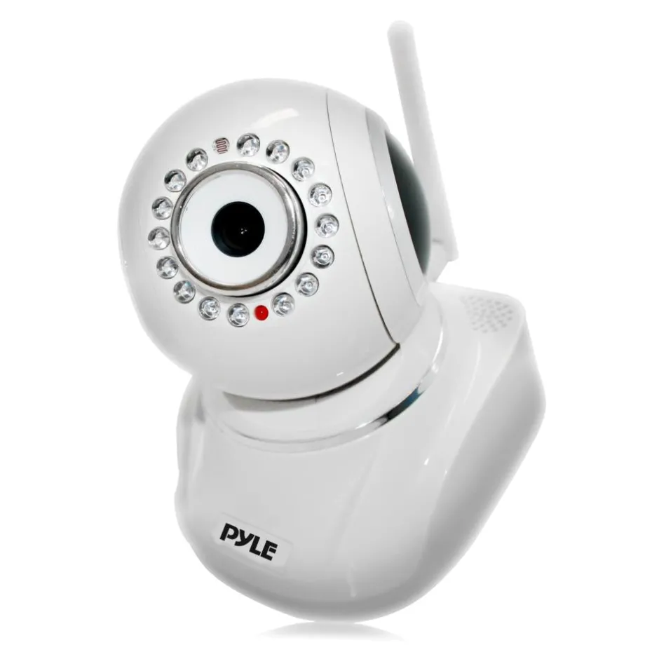 Indoor Wireless IP Camera - Remote Monitoring, HD 1080p, Night Vision, White<Pyle Outlet
