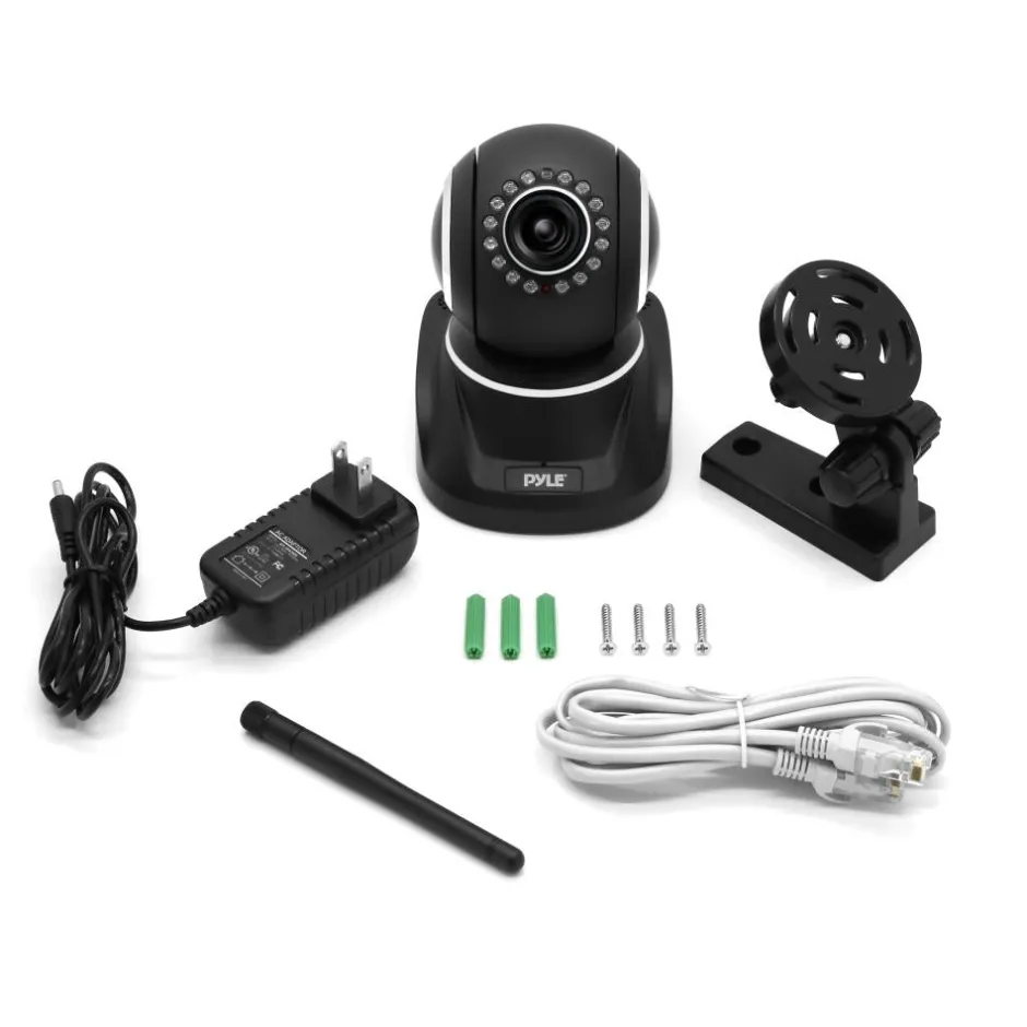 Indoor Wireless Security Camera - Remote Control, 720p HD, Night Vision<Pyle