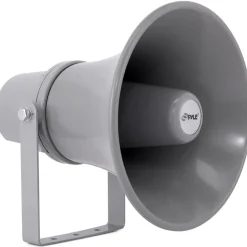 Indoor/Outdoor PA Horn Speaker 20W Loud Sound Aluminum Grey<Pyle Clearance
