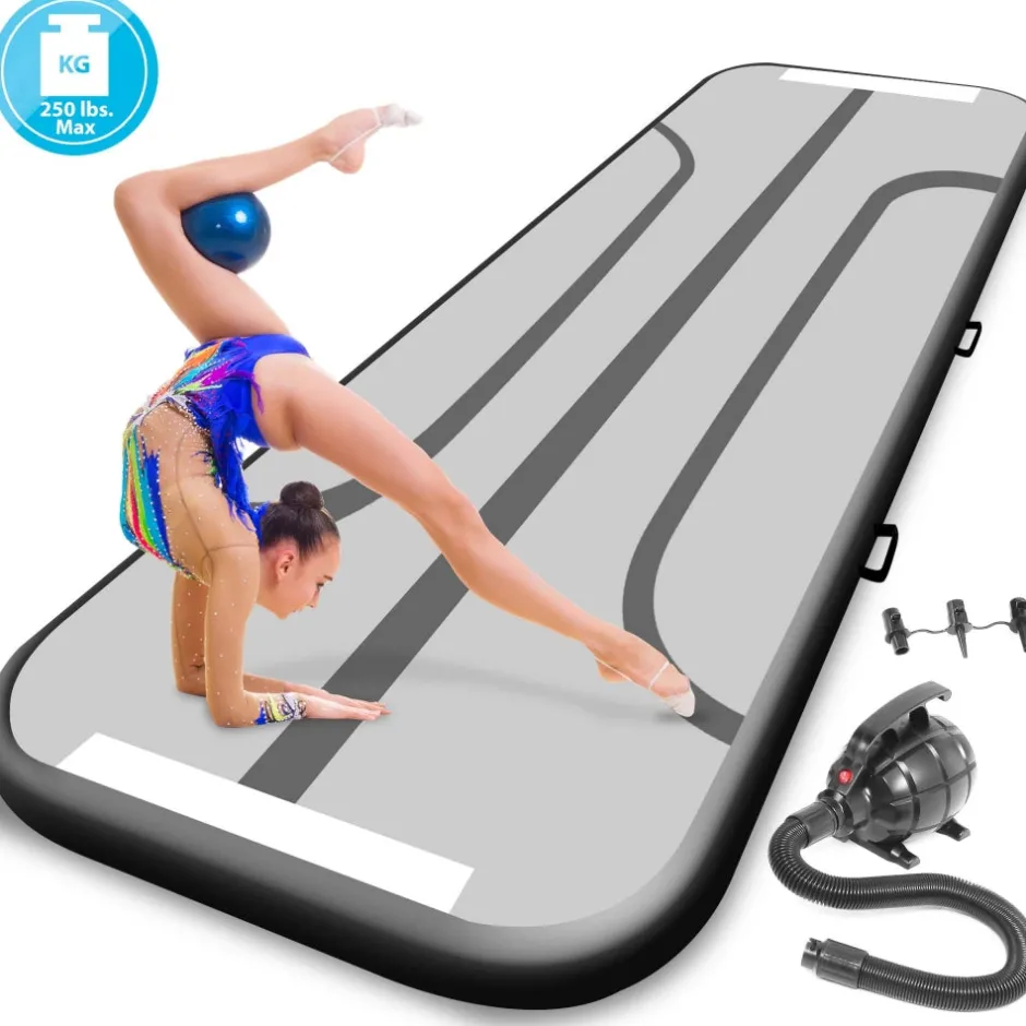 Inflatable Gymnastics Mat - Full Support - Durable PVC - 9.8 ft<SereneLife Hot
