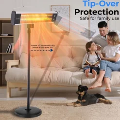 Infrared Patio Heater 1500W Efficient Carbon Fiber Remote Control<SereneLife Best
