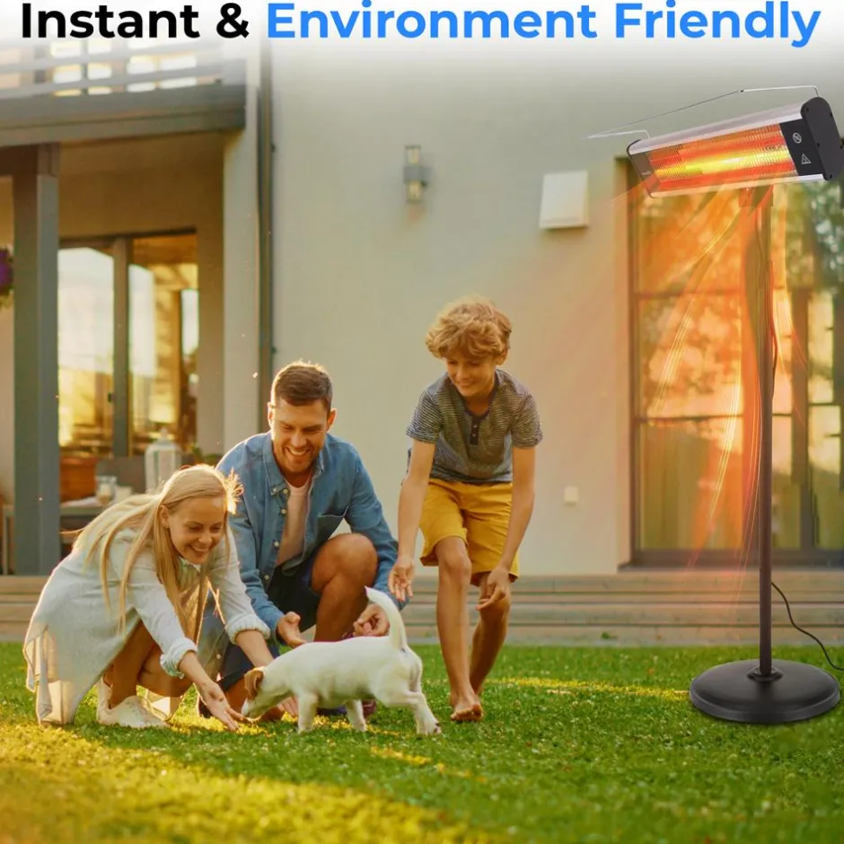 Infrared Patio Heater 1500W Efficient Carbon Fiber Remote Control<SereneLife Best