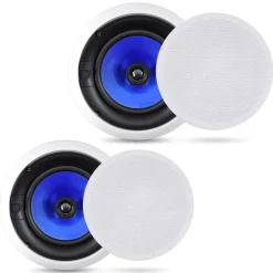 In-Wall Ceiling Speakers 300W Dual 8" Silk Tweeter Adjustable Treble<Pyle Hot