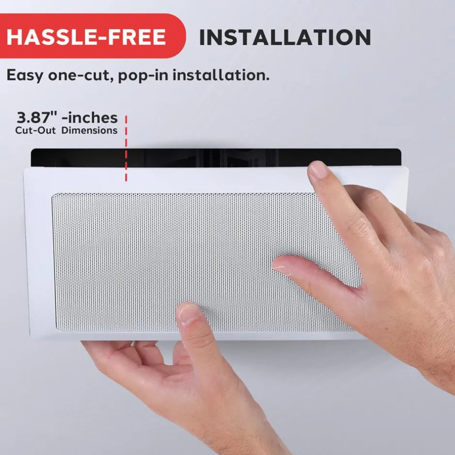 In-Wall/Ceiling Speakers, 2-Way Stereo, 5.25" Woofers, Flush Mount, White<Pyle Outlet