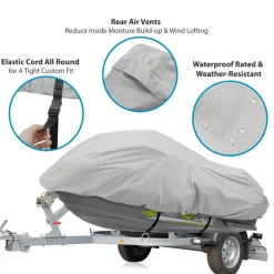 Jetski Cover Waterproof Marine Grade 300D Canvas Gray 139-145