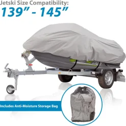 Jetski Cover Waterproof Marine Grade 300D Canvas Gray 139-145