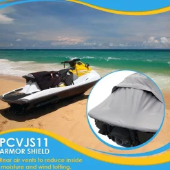 Jetski Cover, Waterproof Marine Grade Polyester, 103‚Äù-107‚Äù Length<Pyle