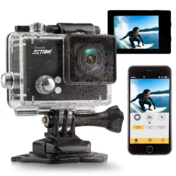 4K Ultra HD Action Camcorder, Slow-Mo, WiFi, 2" LCD, Portable, Black<SereneLife Clearance