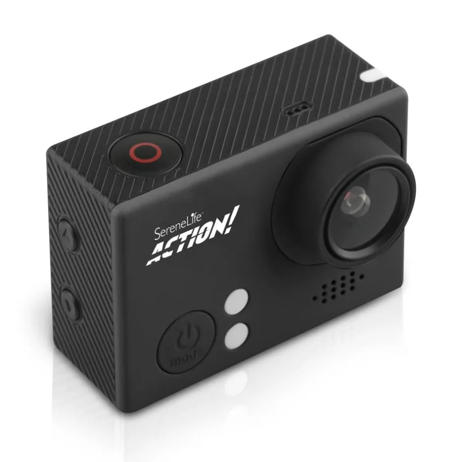 4K Ultra HD Action Camcorder, Slow-Mo, WiFi, 2" LCD, Portable, Black<SereneLife Clearance