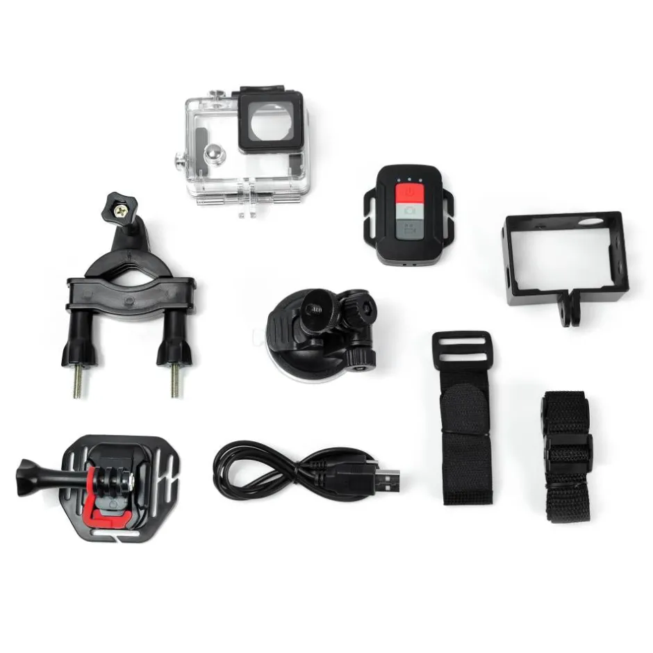 4K Ultra HD Action Camcorder, Slow-Mo, WiFi, 2" LCD, Portable, Black<SereneLife Clearance