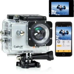 4K Ultra HD Action Camera, WiFi, Slow-Motion, Silver<Pyle Hot