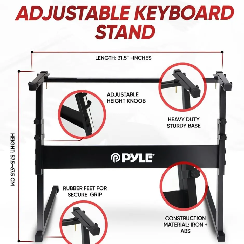 61-Key Electric Keyboard Piano, Portable Bluetooth, LCD Display<Pyle Clearance