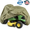 Lawn Tractor Cover Waterproof Canvas Snug Fit All-Weather Green<Pyle
