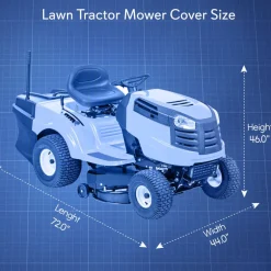 Lawn Tractor Cover Waterproof Canvas Snug Fit All-Weather Green<Pyle