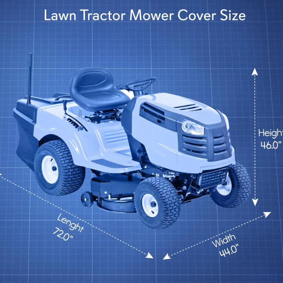 Lawn Tractor Cover Waterproof Canvas Snug Fit All-Weather Green<Pyle