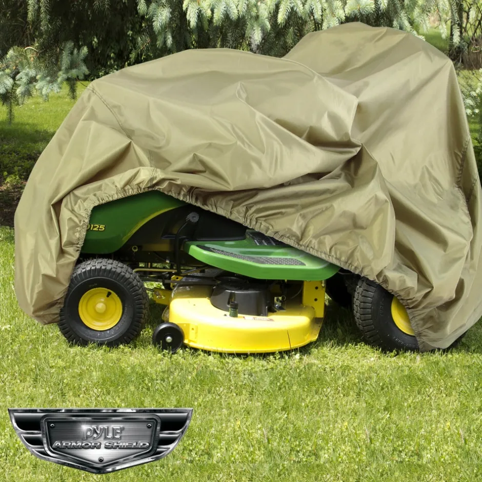 Lawn Tractor Cover Waterproof Canvas Snug Fit All-Weather Green<Pyle