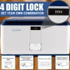 Lockable Storage Box 21 Gal Capacity, Combo Lock, Reinforced ABS, Blue<SereneLife Best