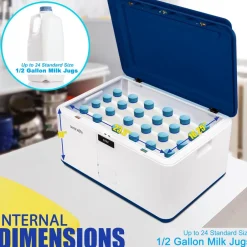 Lockable Storage Box 21 Gal Capacity, Combo Lock, Reinforced ABS, Blue<SereneLife Best
