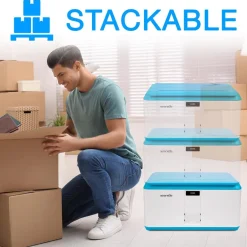 Lockable Storage Box 21 Gal Secure Combo Lock Reinforced ABS<SereneLife Best
