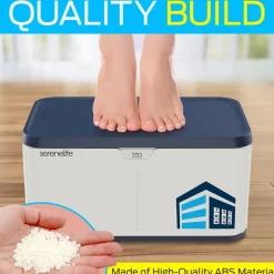 Lockable Storage Box 8 Gal Capacity ABS Material Navy Blue<SereneLife Best