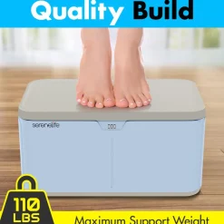 Lockable Storage Box 7 Gal Capacity ABS Material Light Blue<SereneLife New