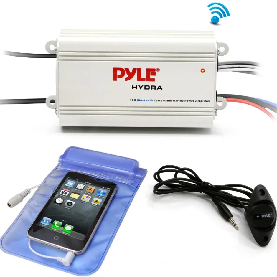 Marine Amplifier 200W Bluetooth Waterproof White<Pyle